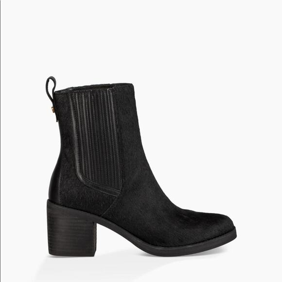 UGG Camden Exotic Black Heeled Boots sz 8 - Picture 11 of 11